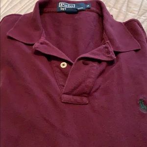Men’s long sleeve burgundy polo GUC size M